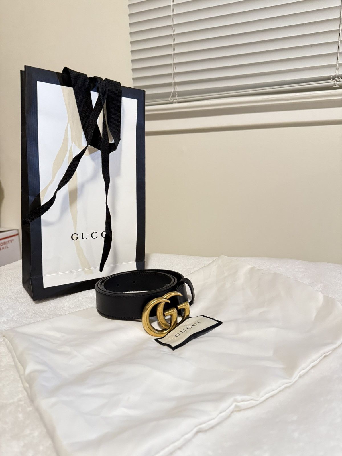 Gucci Gucci GG Marmont Thin Belt Size GUCCI 85 Size ONE SIZE - 1 Thumbnail