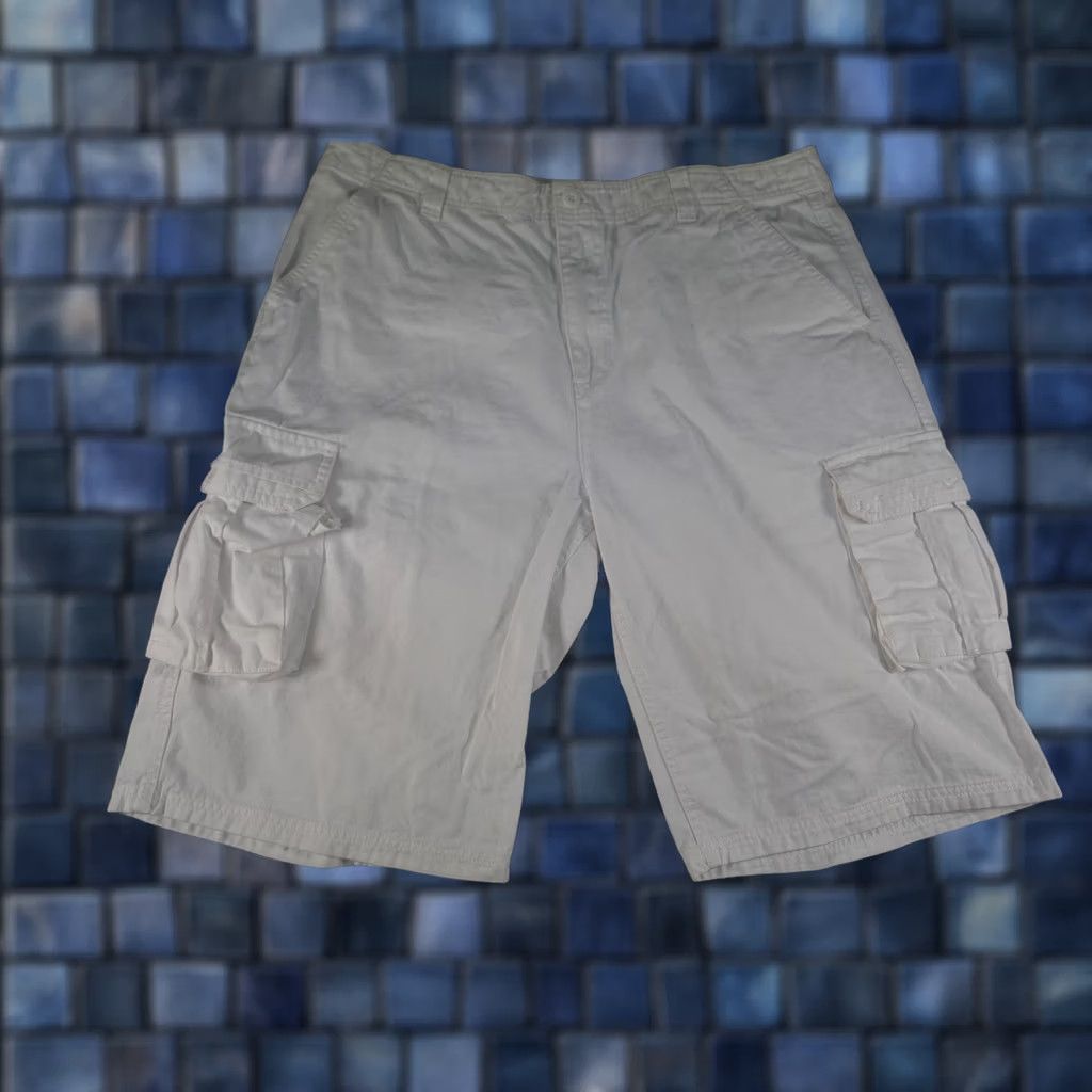 Southpole Southpole Cargo Shorts Mens 40 White Baggy Rap Hip Hop Streetwear Y2K Urban Cargo shorts decked pockets Size US 40 / EU 56 - 1 Thumbnail