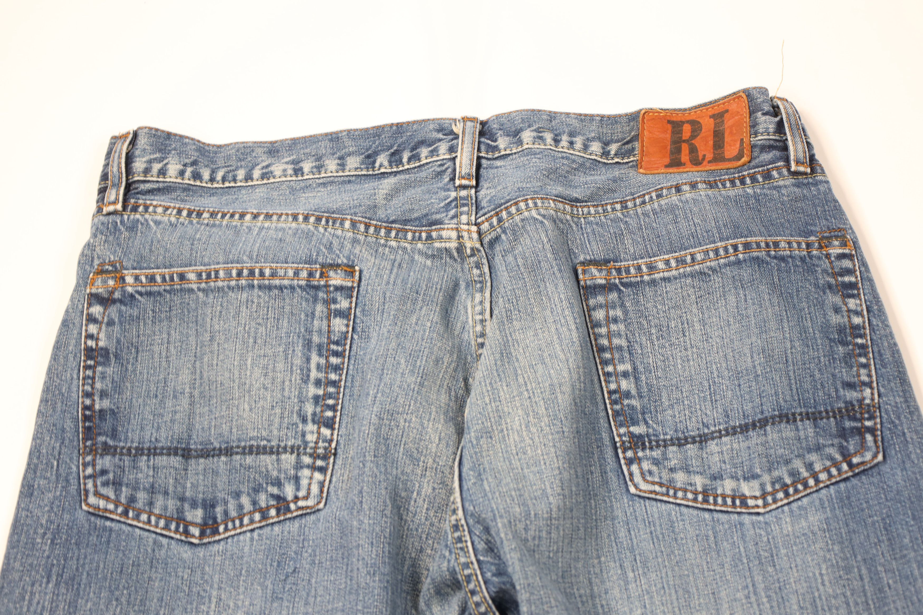 Ralph Lauren Vintage 90s Ralph Lauren RL Wide Leg Denim Jeans Blue Cotton Size US 34 / EU 50 - 8 Thumbnail
