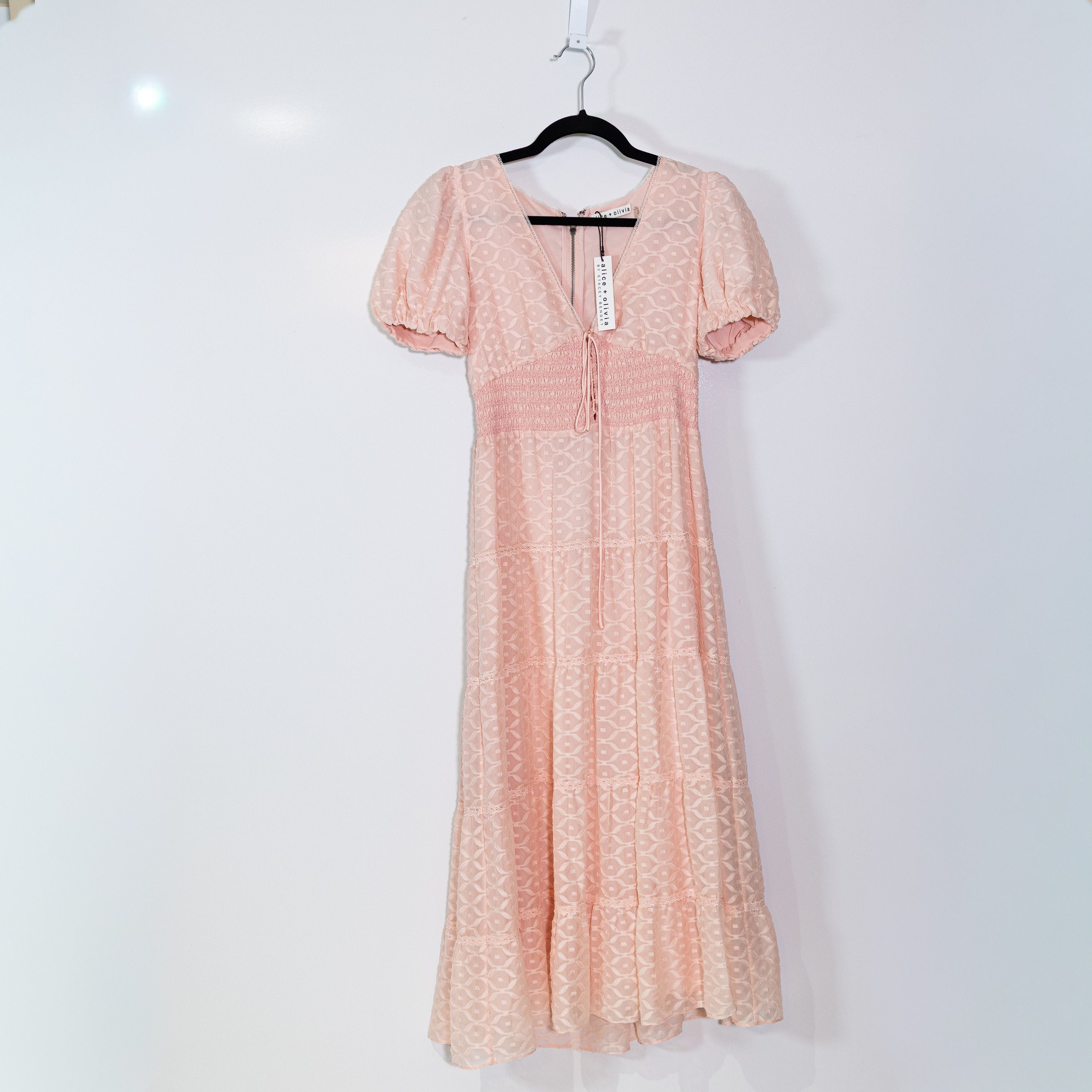 Alice + Olivia NEW Alice + Olivia Tia Puff Sleeved Silk Size XS / US 0-2 / IT 36-38 - 1 Thumbnail