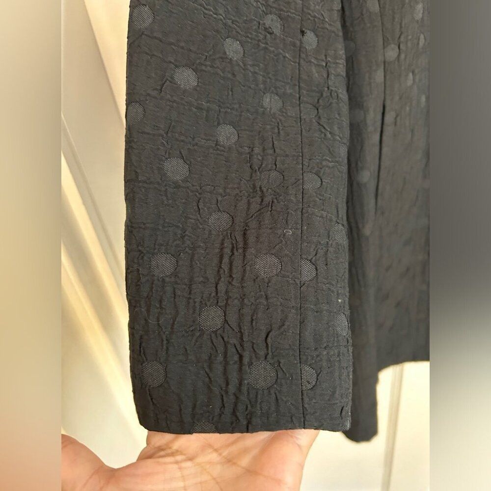 Other Women’s Mario Serrani Black Polka Dotted Long Jacket Size 1 Size L / US 10 / IT 46 - 3 Thumbnail