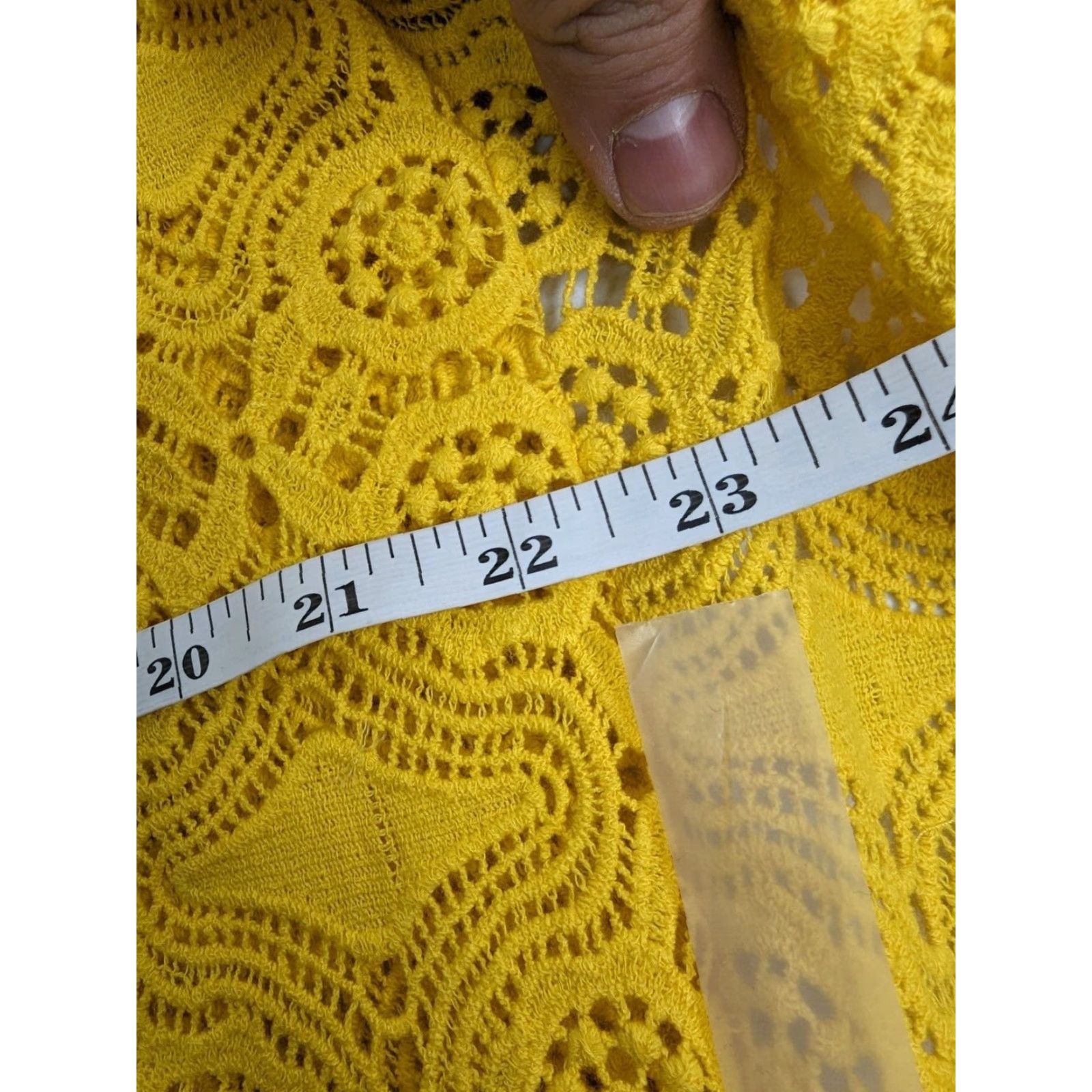 Vintage Sundance Graycelyn Yellow Lace Up 100% Cotton V-Neck Coverup M Adult Women Beach Bohemian Tunic Shirt Style Crew Neck? Size M / US 6-8 / IT 42-44 - 6 Thumbnail