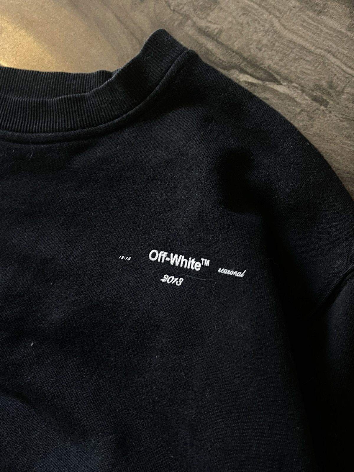 Off-White Off-White Virgil Abloh Ripped Arrows Logo Sweatshirt Size US XS / EU 42 / 0 - 3 Thumbnail