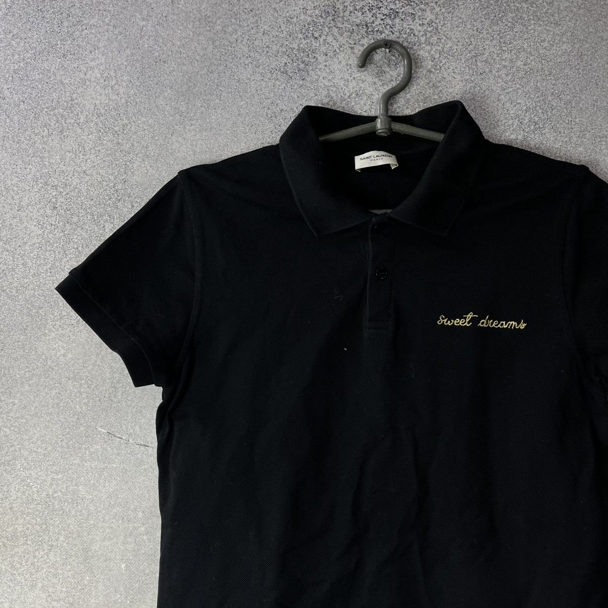 Saint Laurent Paris Vintage Saint Lauren polo t-shirt Black Size US S / EU 44-46 / 1 - 3 Thumbnail