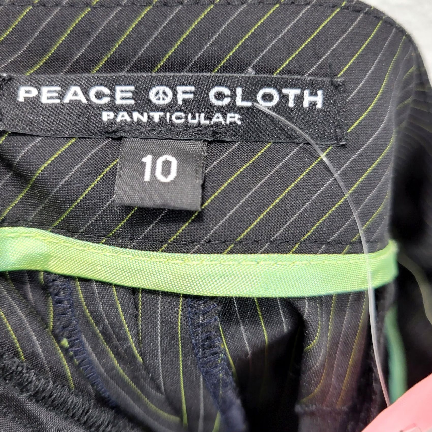 CLOT VINTAGE Peace Of Cloth Black Pinstripe Dress Pants Women's Formal Sz 10 NWT Size 32" / US 10 / IT 46 - 3 Thumbnail