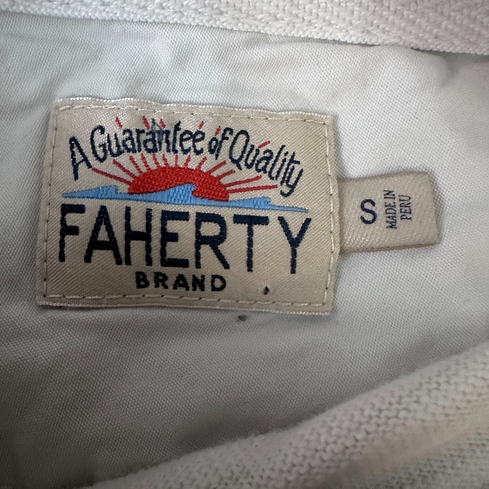 Faherty Faherty Hoodie Mens S Heathered White Cotton Long Sleeve Size US S / EU 44-46 / 1 - 6 Thumbnail