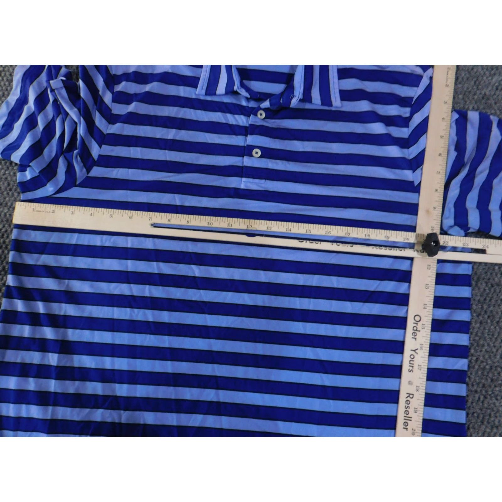 RLX Ralph Lauren RLX Ralph Lauren Polo Shirt Mens XL Blue Striped Golf Athletic Stretch Shirt Size US XL / EU 56 / 4 - 4 Thumbnail
