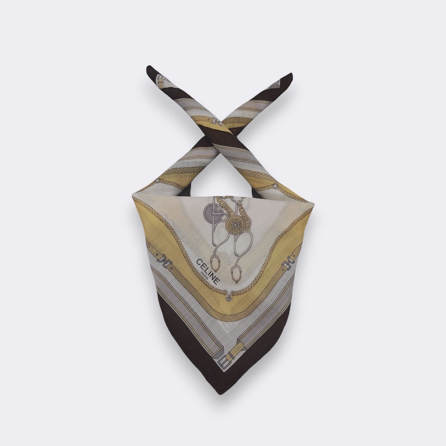 Celine Vintage Celine Handkerchief Neckerchief Bandana H365M Size ONE SIZE - 2 Thumbnail
