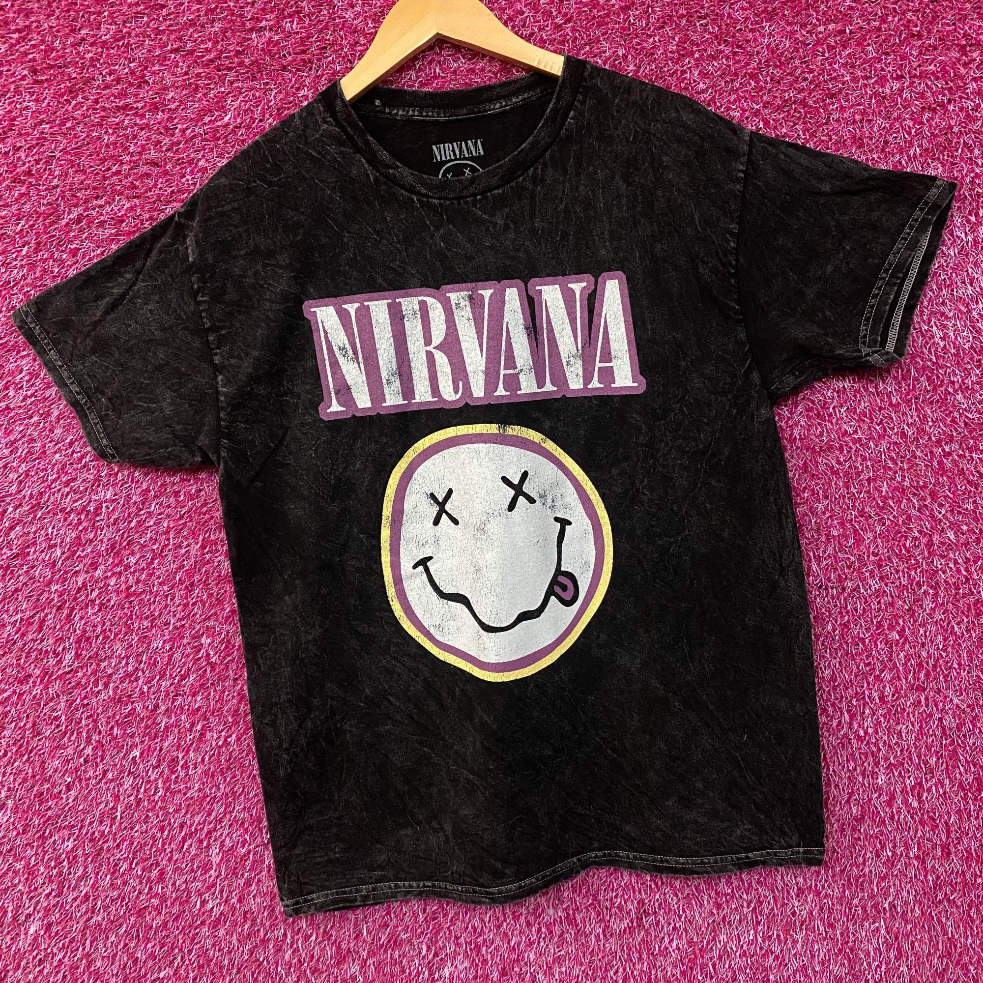 Nirvana Nirvana Dead Smiley Face Logo Mineral Wash T-Shirt Large Size US L / EU 52-54 / 3 - 3 Thumbnail
