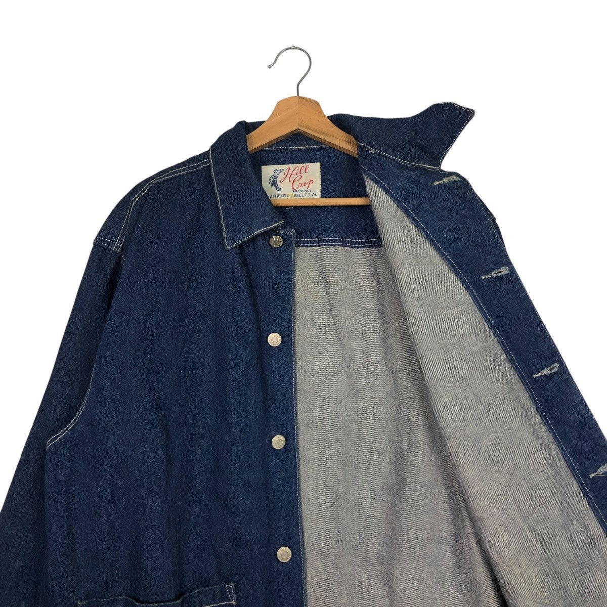 Japanese Brand 🔥VINTAGE DENIM CHORE JACKET HILL CROP POCKET ISSEY MIYAKE Size US M / EU 48-50 / 2 - 13 Thumbnail