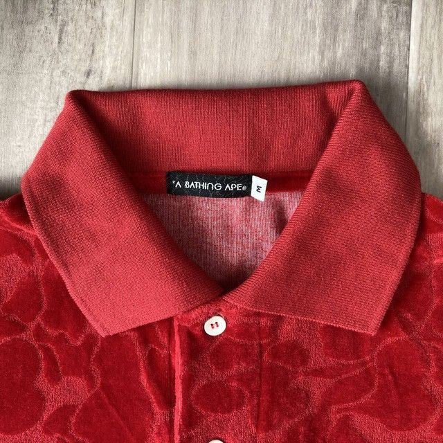 Bape 🔥Aoyama Exclusive🔥 BAPE CAMO Velour Polo Shirt APE NIGO Size US M / EU 48-50 / 2 - 4 Thumbnail
