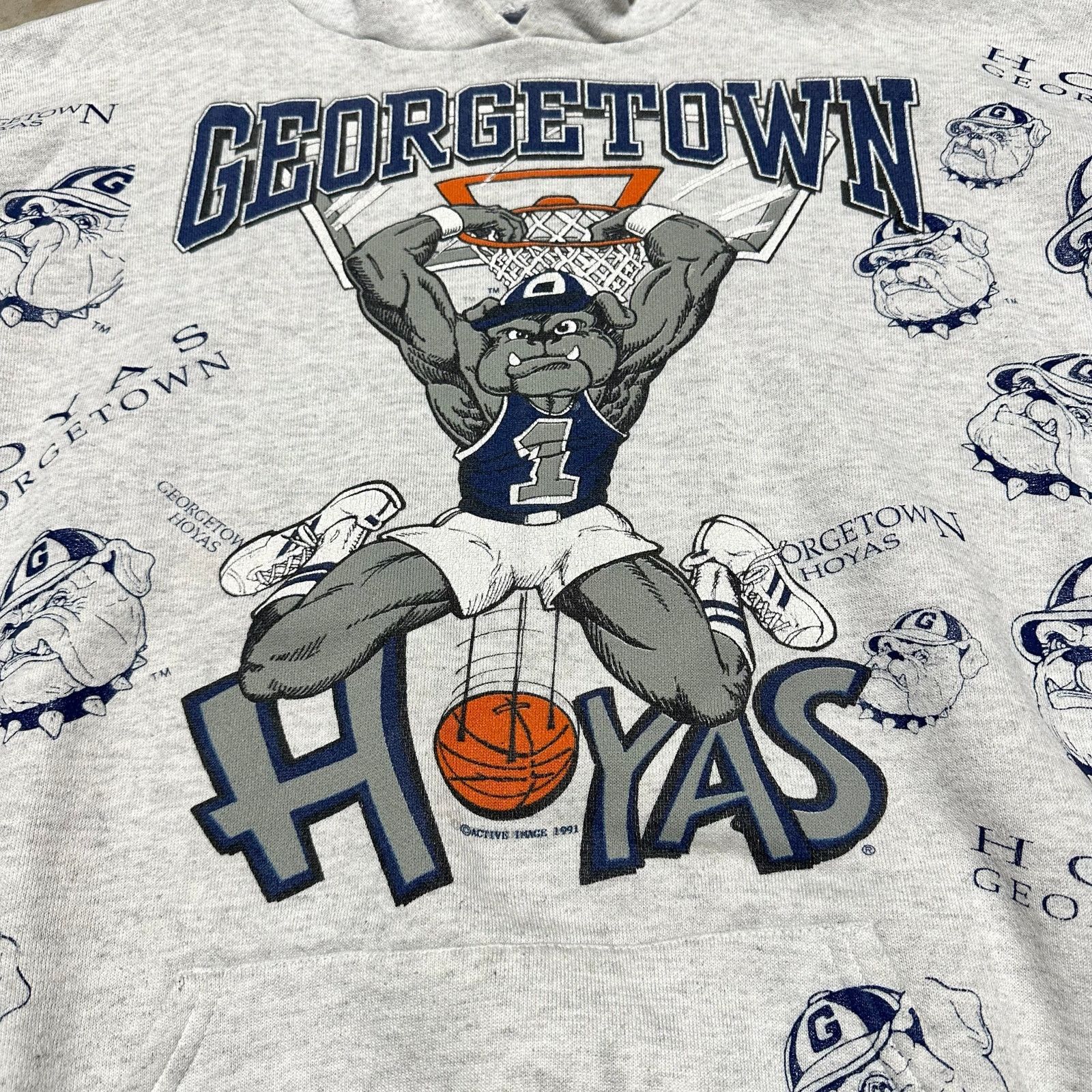 Starter Vintage GeorgeTown Hoyas AOP Sweater Size Large in Men Size US L / EU 52-54 / 3 - 4 Thumbnail