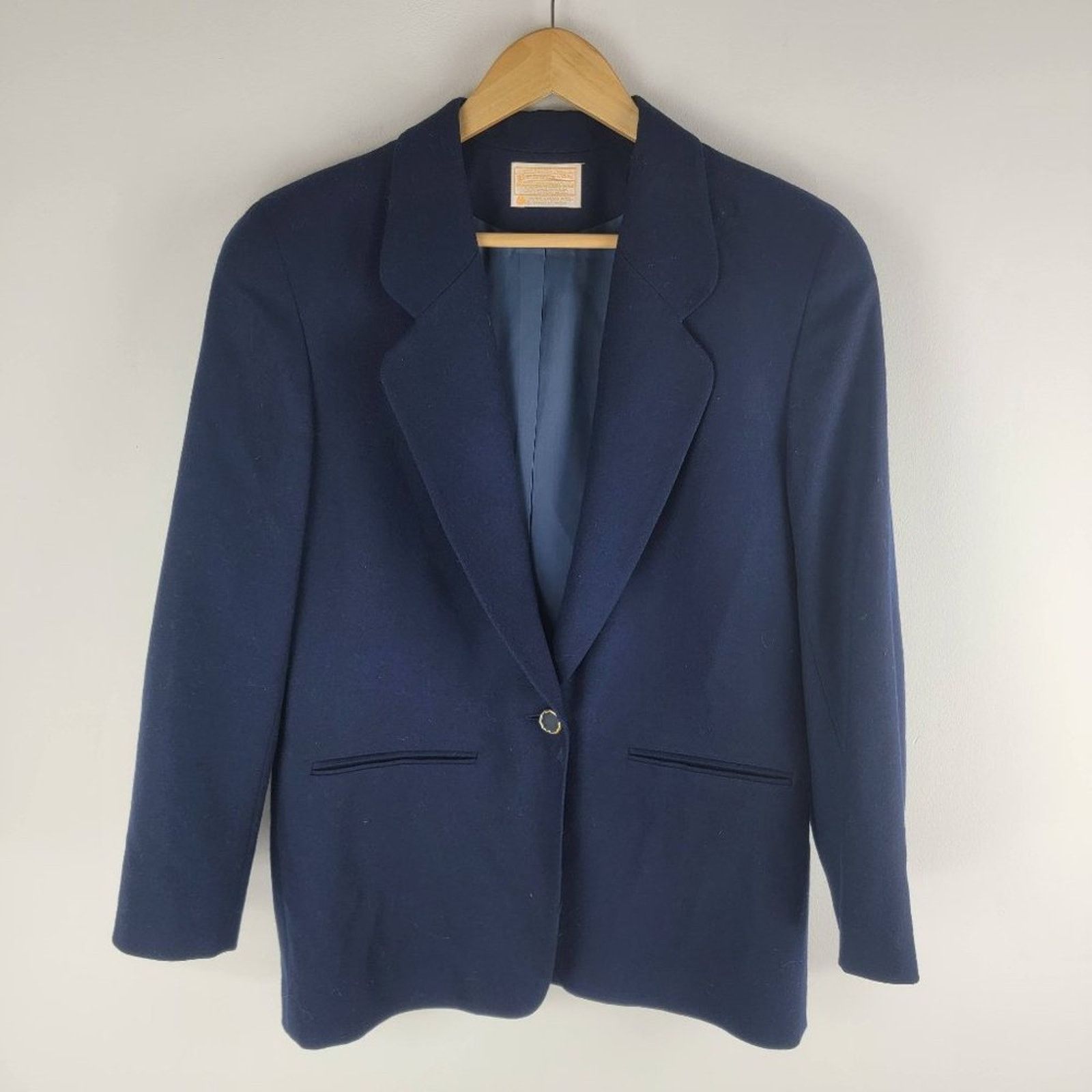 Pendleton Vintage Pendleton One Button Virgin Wool Blazer Blue 12 Size XL / US 12-14 / IT 48-50 - 2 Thumbnail