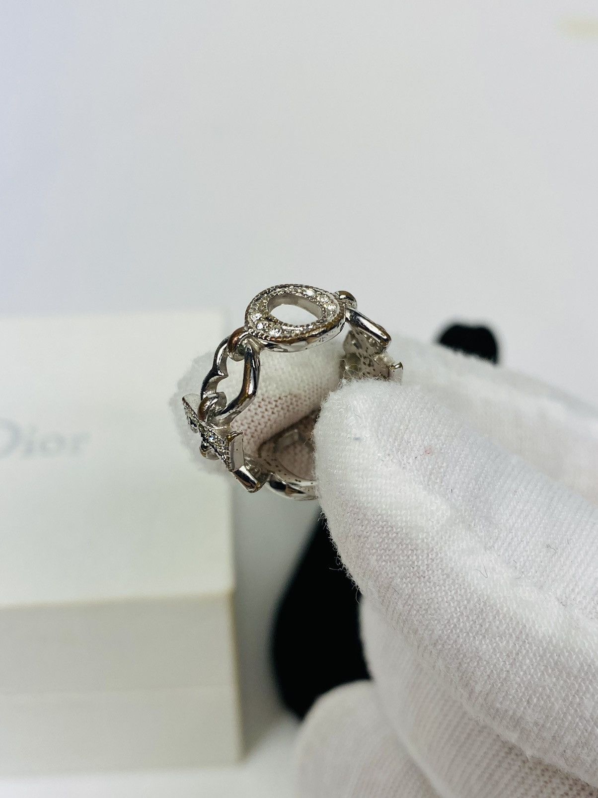 Dior Dior Encrusted Logo Ring size 5 Size ONE SIZE - 5 Thumbnail