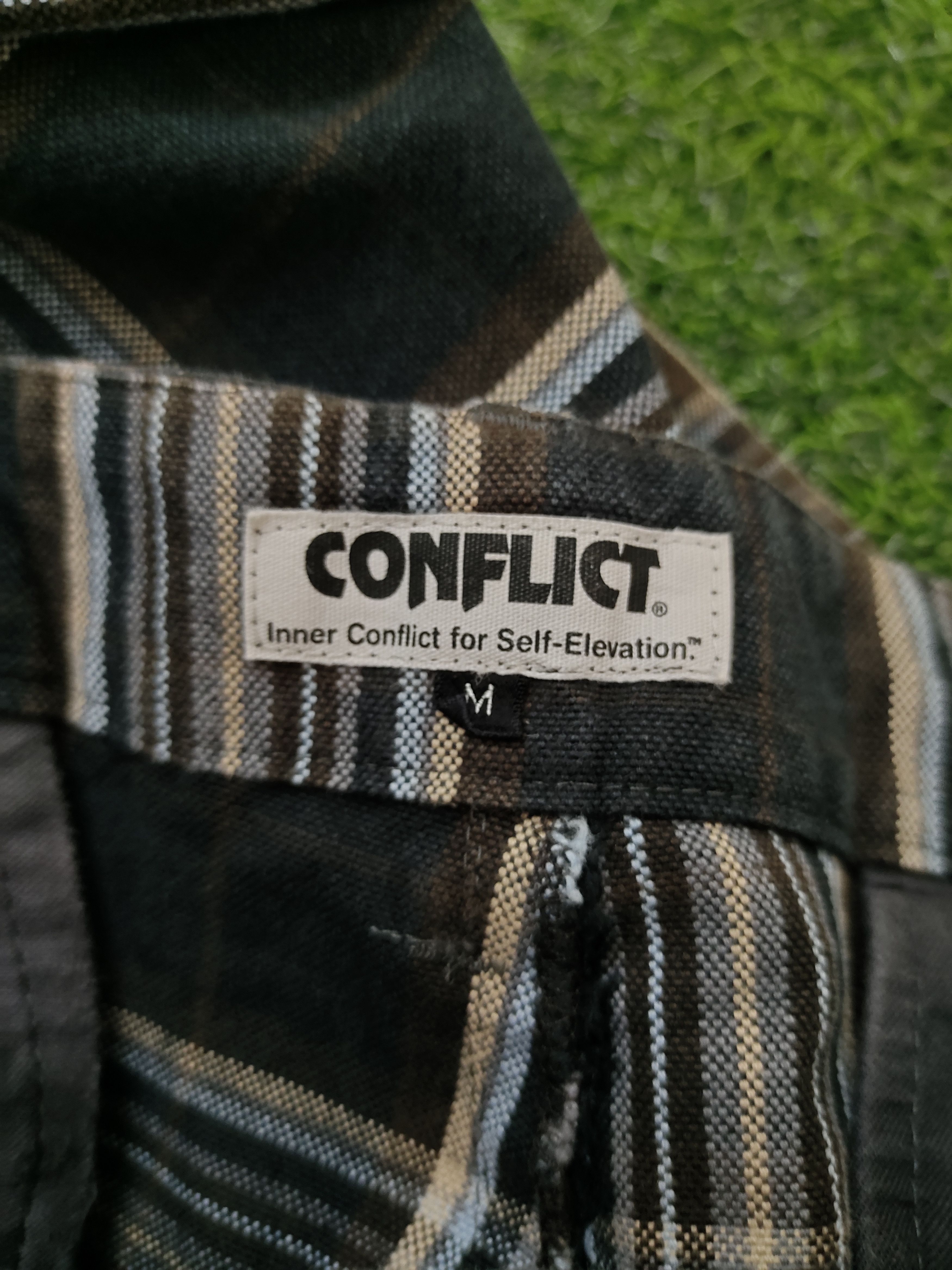 Comme des Garcons × Undercover Baggy Jeans Conflict Japan Checkered Double Knee Wide Leg Size US 32 / EU 48 - 16 Thumbnail