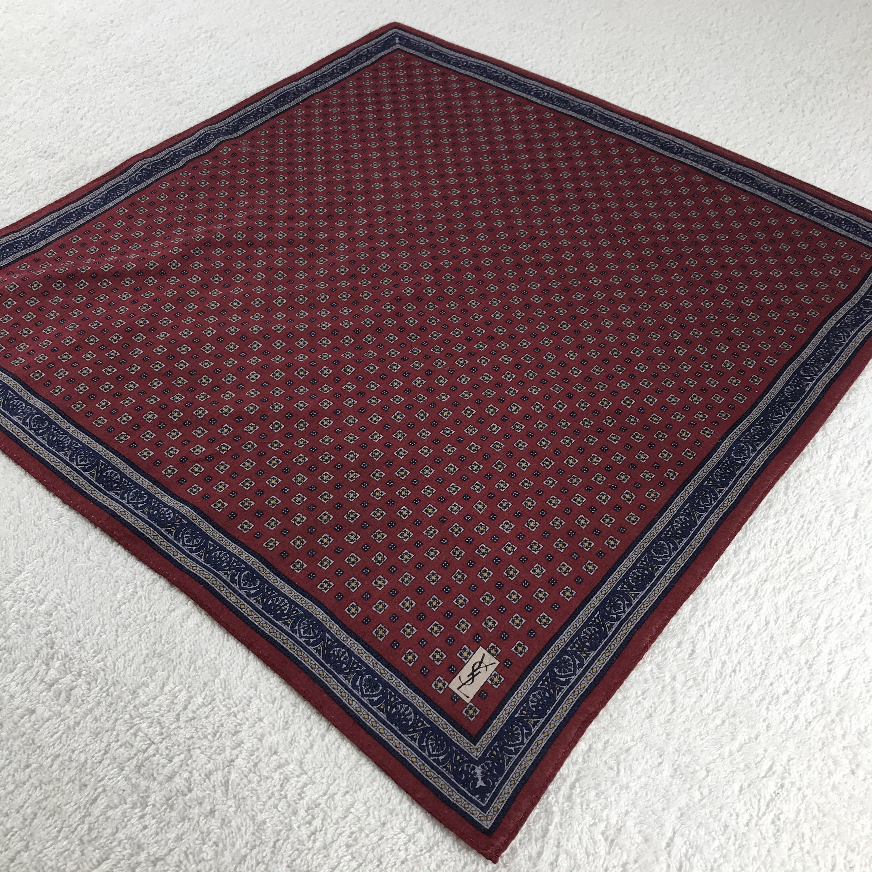 Vintage × Yves Saint Laurent Yves Saint Laurent Bandana / Handkerchief /Neckerchief -S071 Size ONE SIZE - 2 Thumbnail