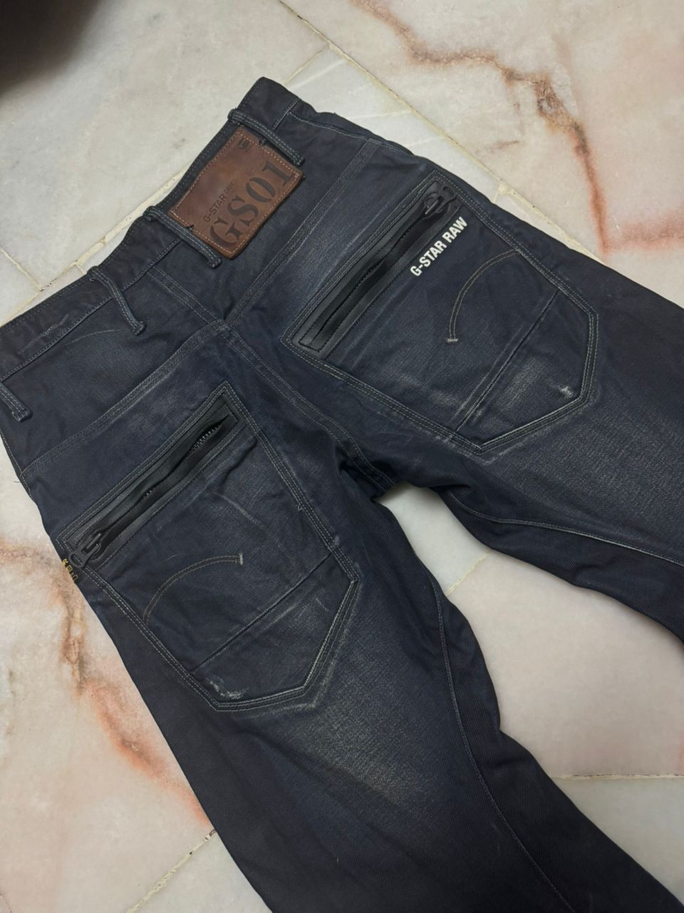 G-Star 💥3D Powell💥90s Style G Star Raw Mudwash Black Denim Sick Size US 27 - 20 Thumbnail