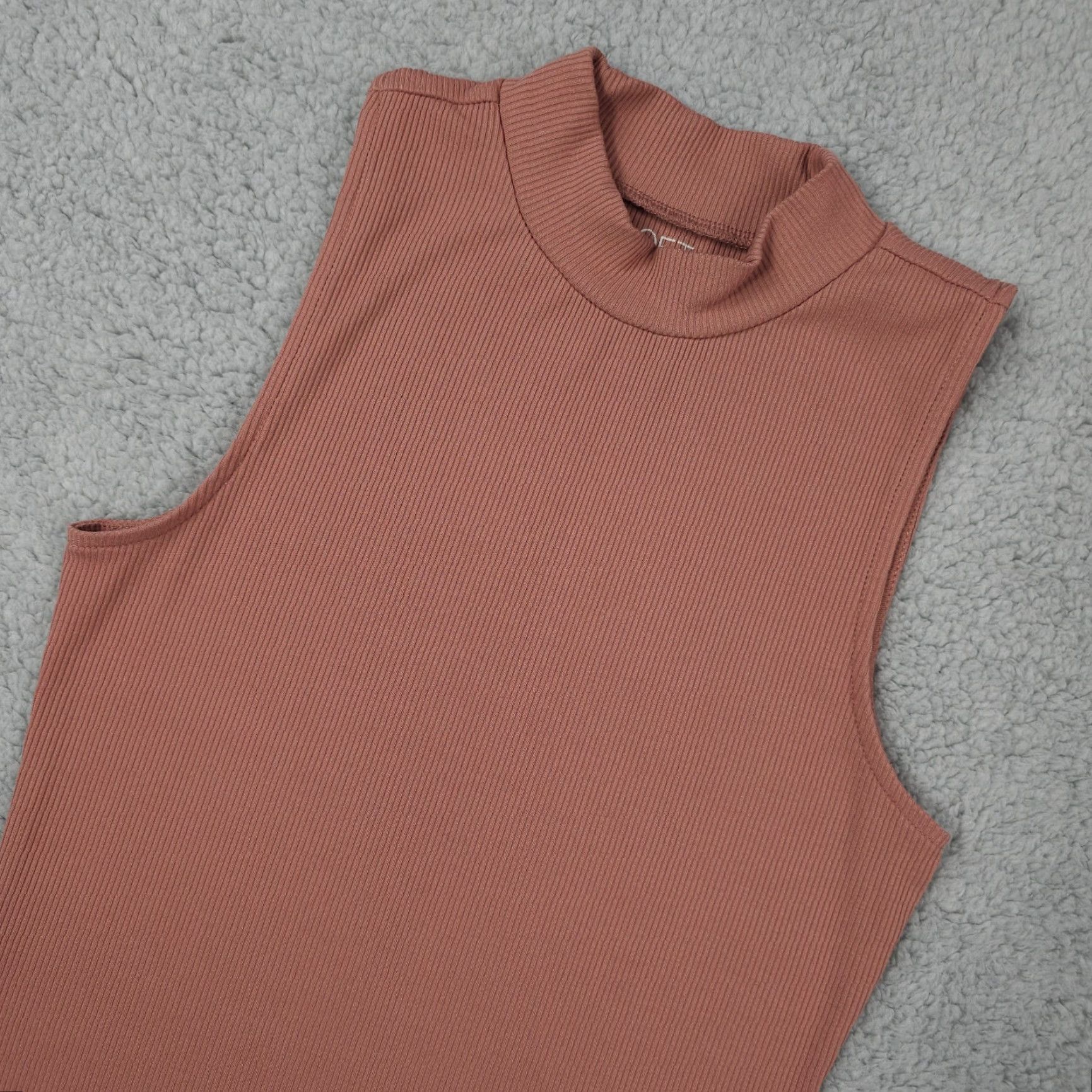 Loft LOFT Top Womens XS Pink Mock Neck Ribbed Sleeveless Tank Casual Ann Taylor Size XS / US 0-2 / IT 36-38 - 7 Thumbnail