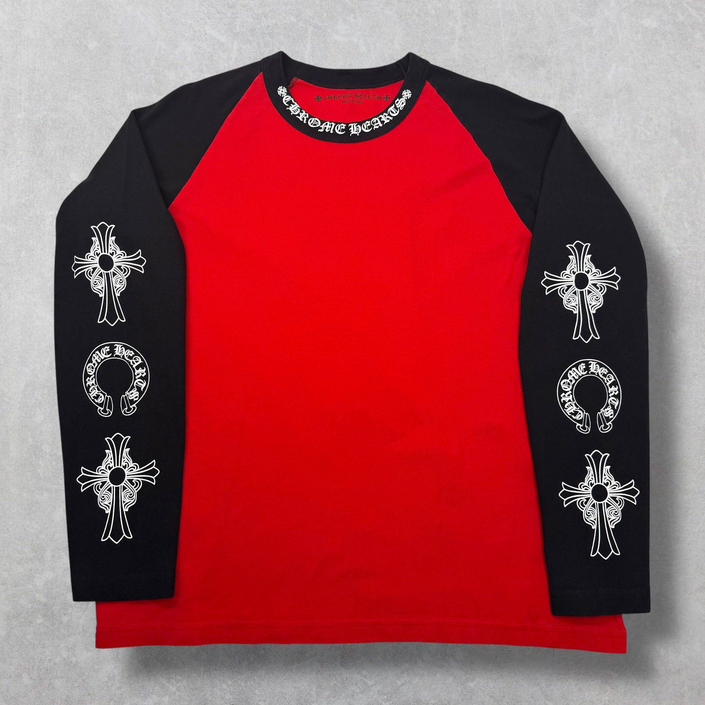 Chrome Hearts Chrome Hearts Raglan Neck Logo Tee Red XXL Size US XXL / EU 58 / 5 - 1 Thumbnail