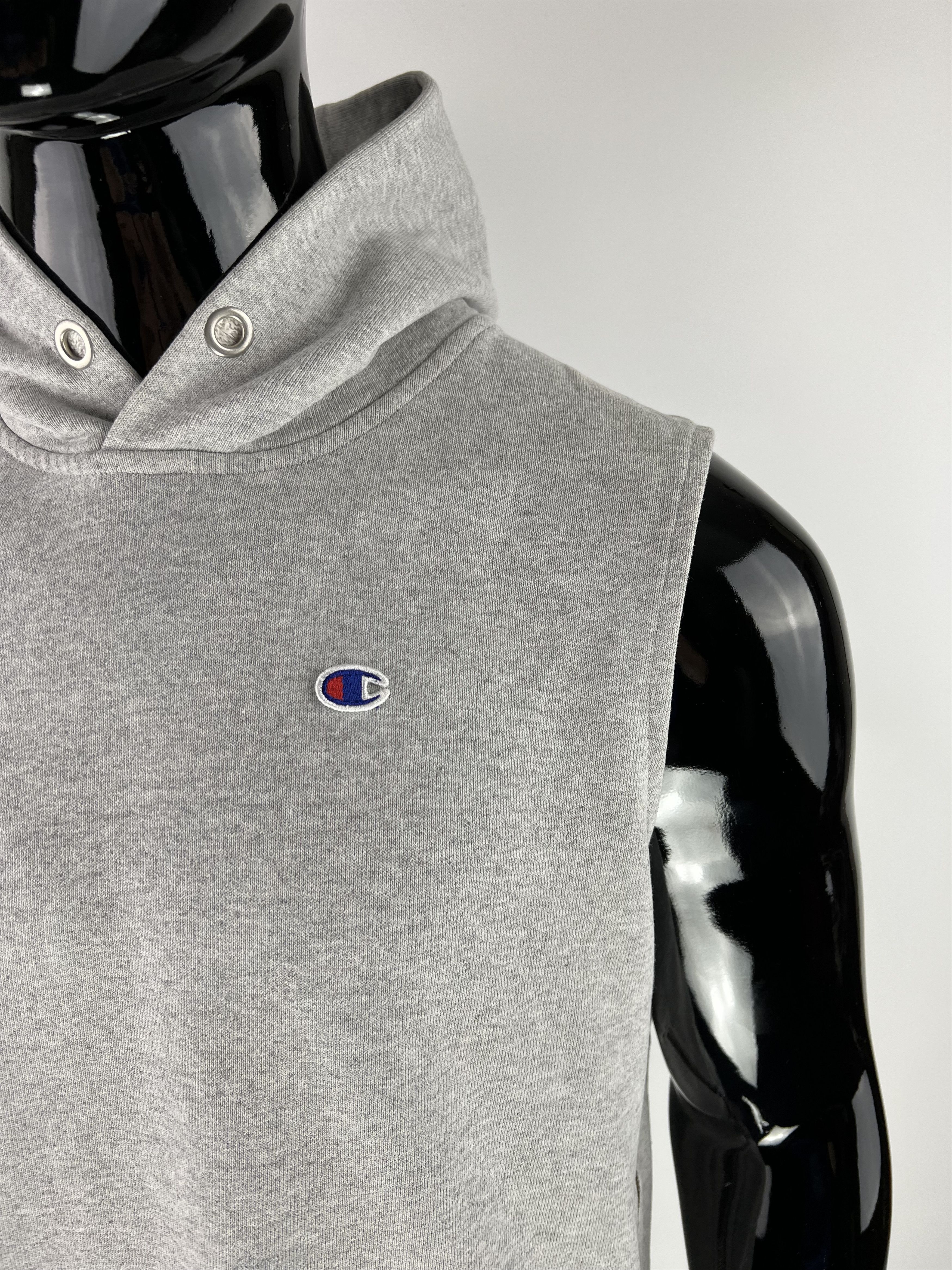 Beams Plus Champion x Beams Men's Gray Zip Hooded Vest Size M Size US M / EU 48-50 / 2 - 4 Thumbnail