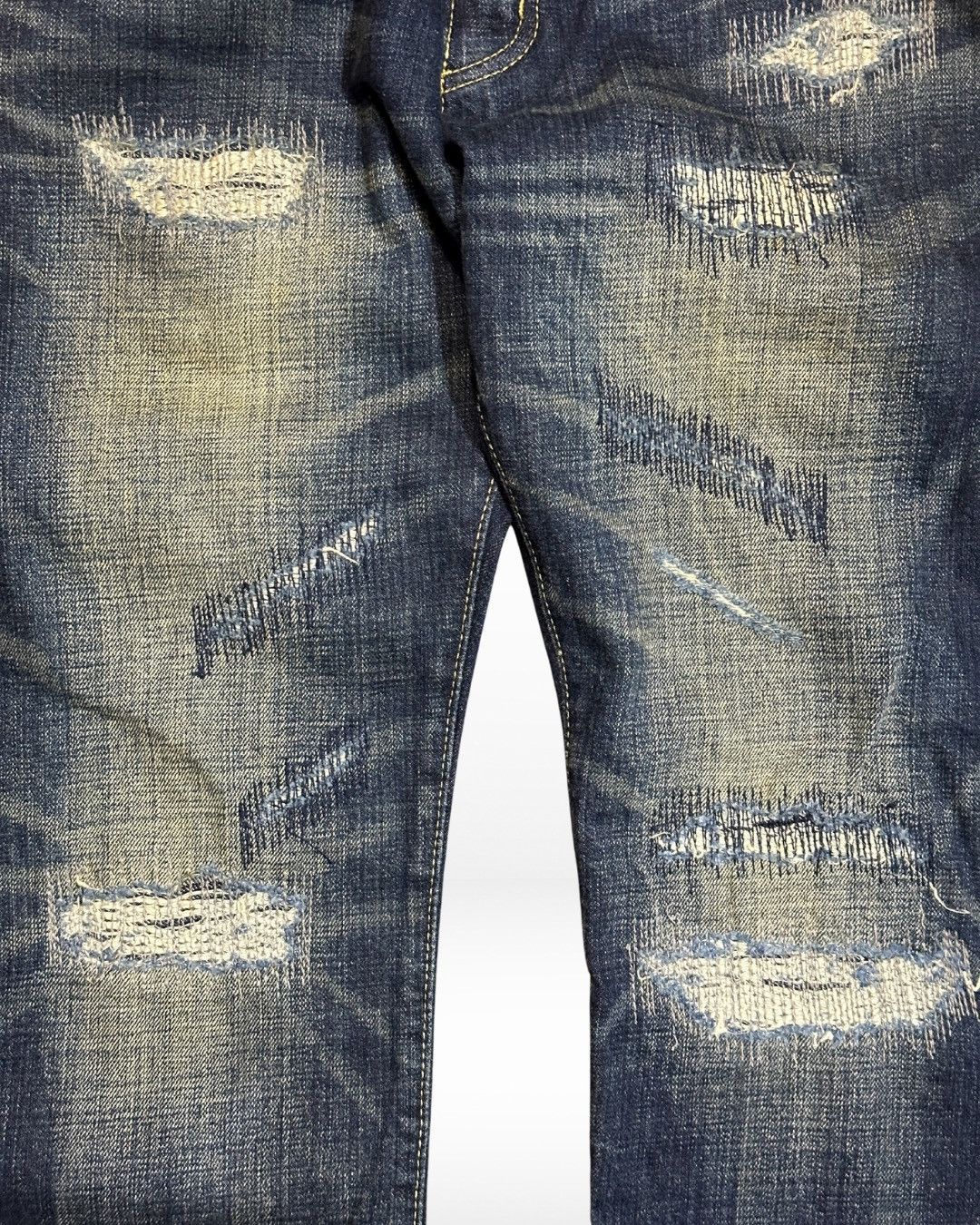 Kaws × Medicom Toy × Original Fake SS11 Straight Leg Reworked Chomper Denim Size US 34 / EU 50 - 4 Thumbnail