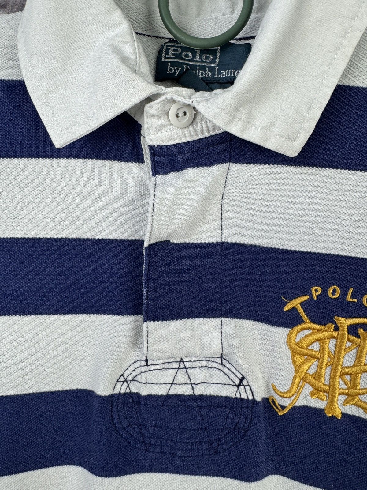 Ralph Lauren Men’s Polo Ralph Lauren Polo Shirt Striped White Blue Size M Size US M / EU 48-50 / 2 - 6 Thumbnail