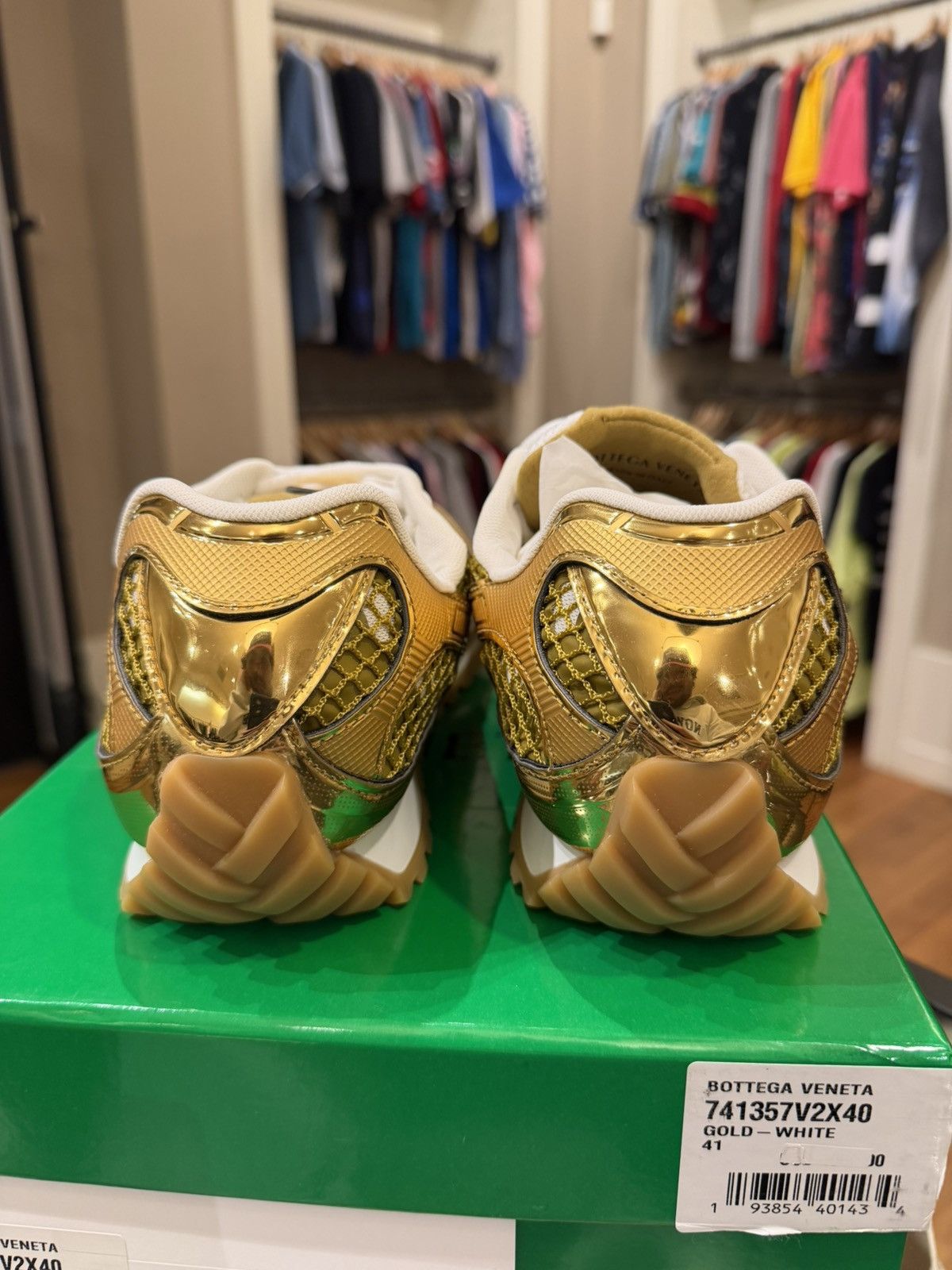 Bottega Veneta Bottega Veneta Orbit Sneaker - Gold/White Size US 8 / EU 41 - 6 Thumbnail