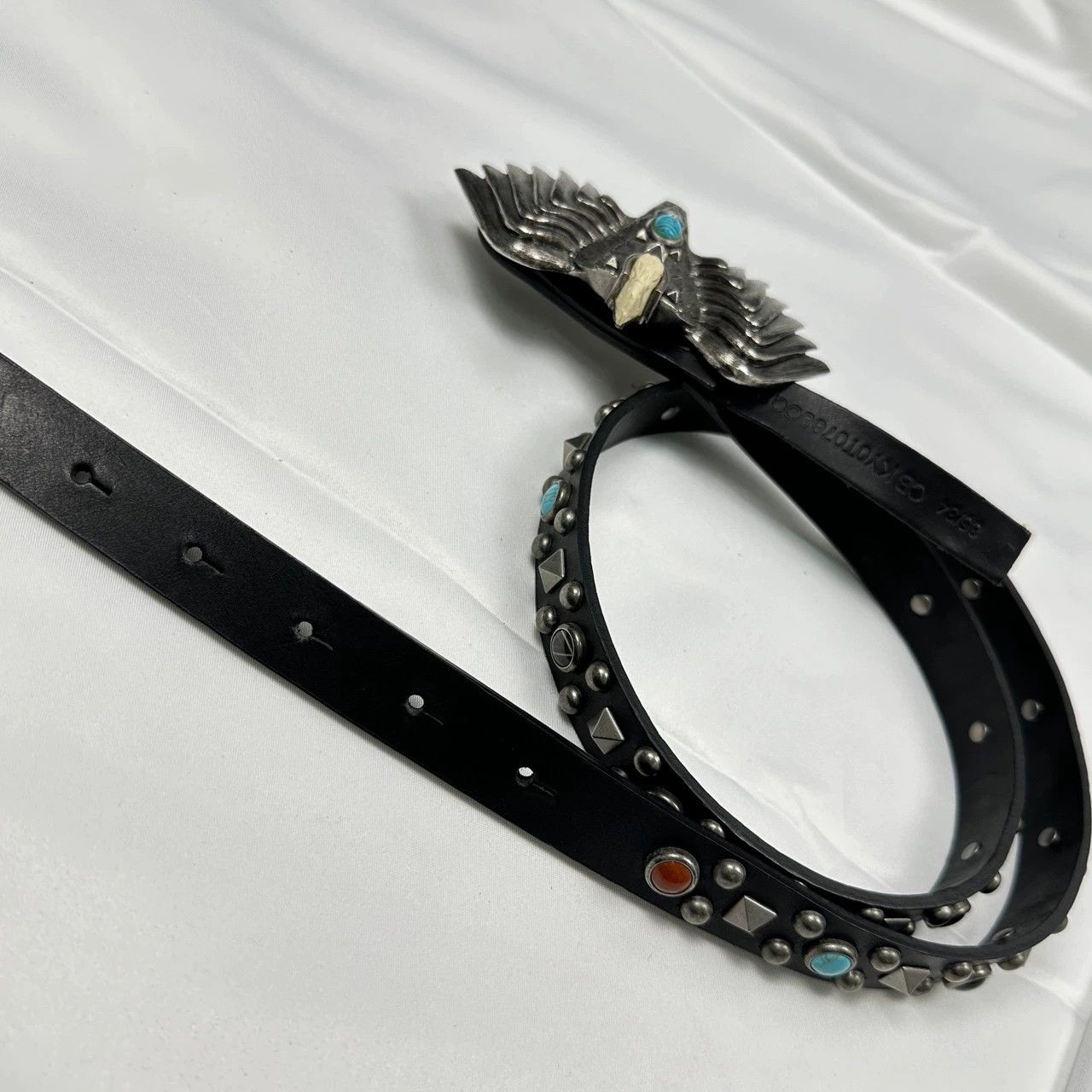 Vintage handmade eagle belt with turquoise accents Size ONE SIZE - 7 Thumbnail