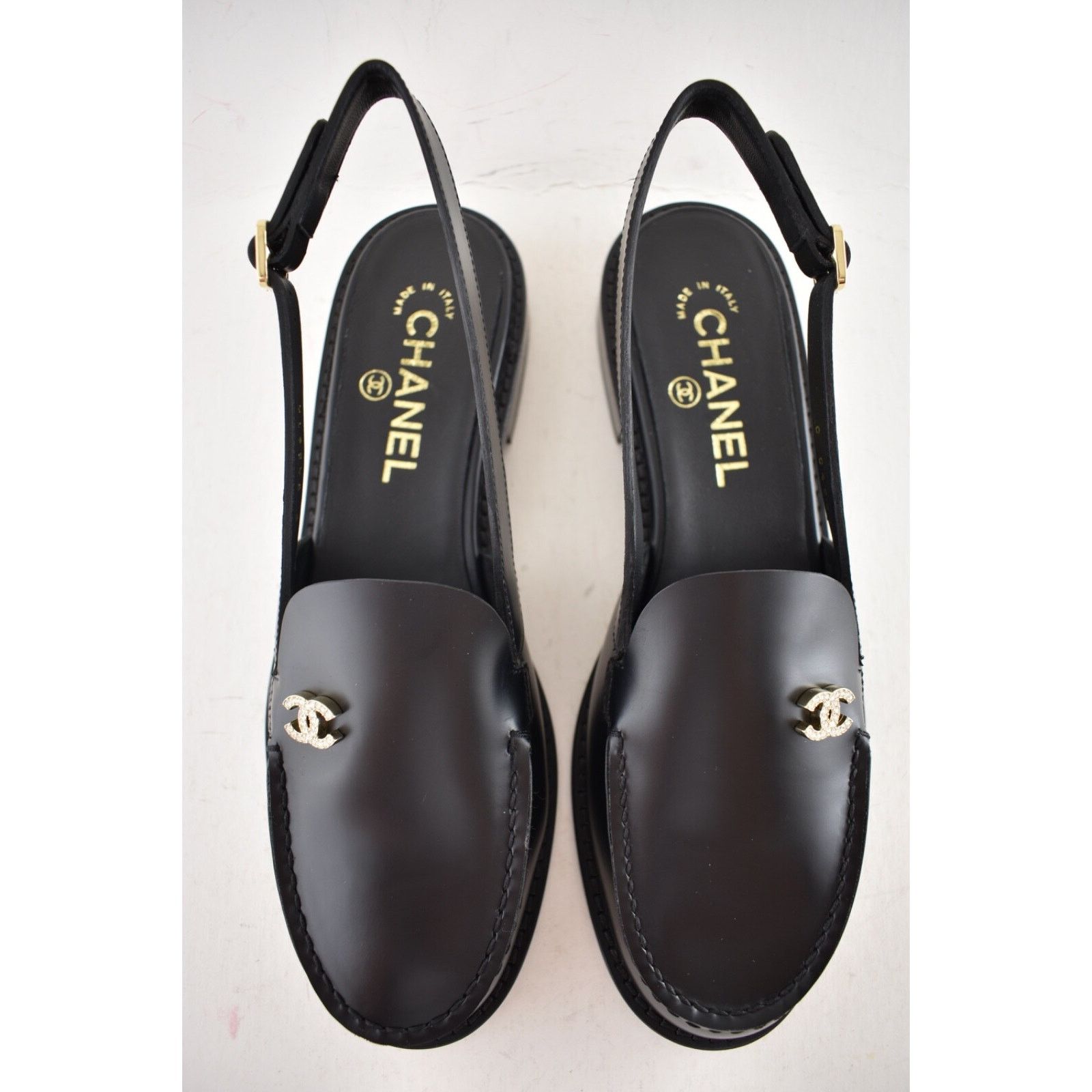 Chanel Chanel REV Black Leather CC Crystal Logo Coco Sling Size US 11 / IT 41 - 12 Thumbnail
