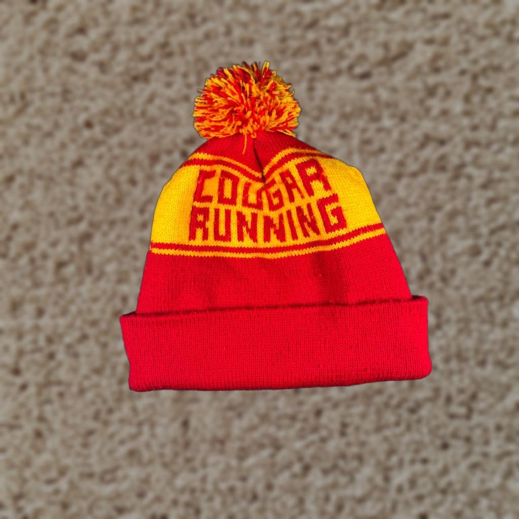 Cougar Capamerica Cougar Running Beanie Toque Knit Acrylic Adult One Size Red Beanie Mens Womens Unisex SkI Hat 90s? Size ONE SIZE - 1 Thumbnail