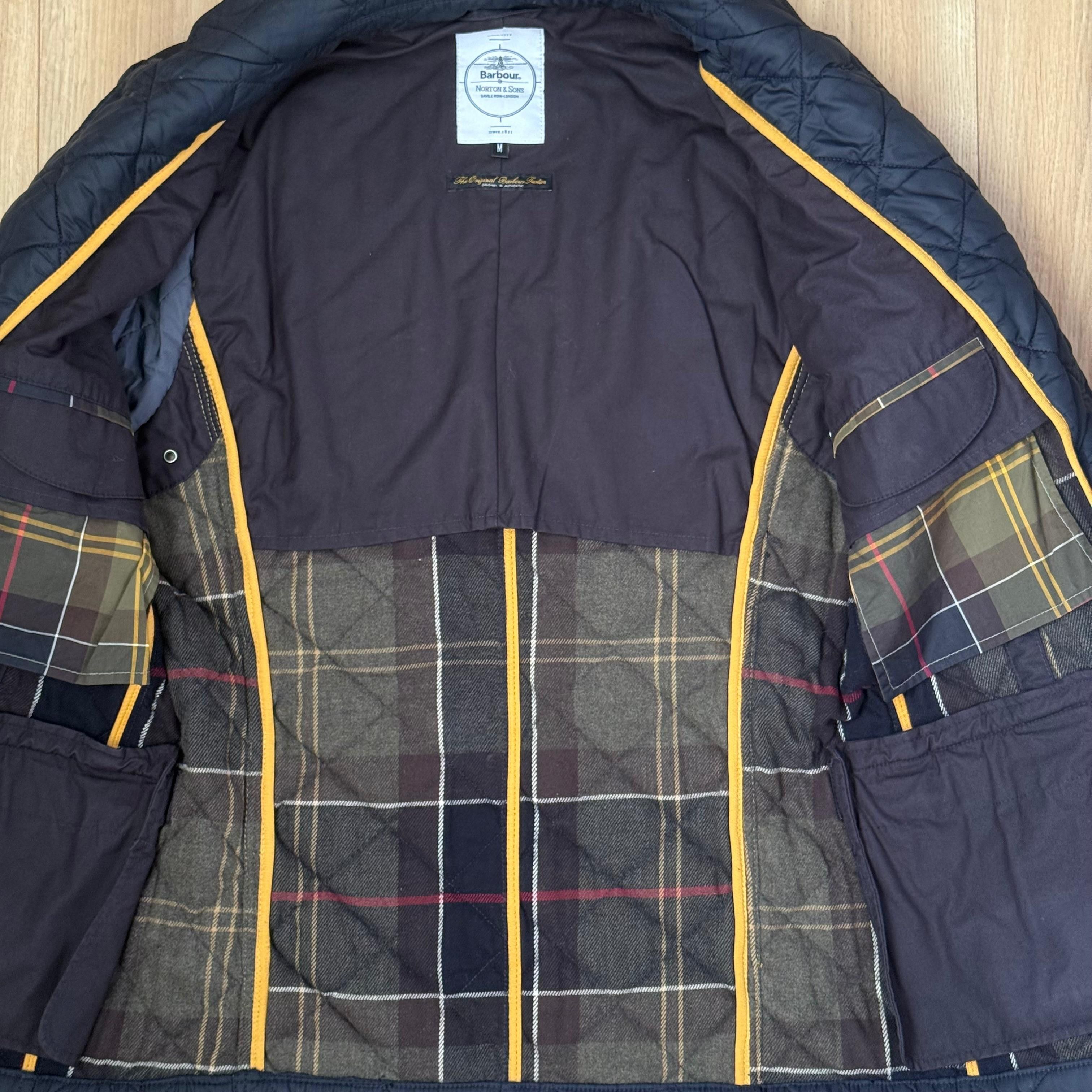 Barbour RARE Barbour x Norton & Sons Savile Row Quilted Blazer Navy Size US M / EU 48-50 / 2 - 6 Thumbnail