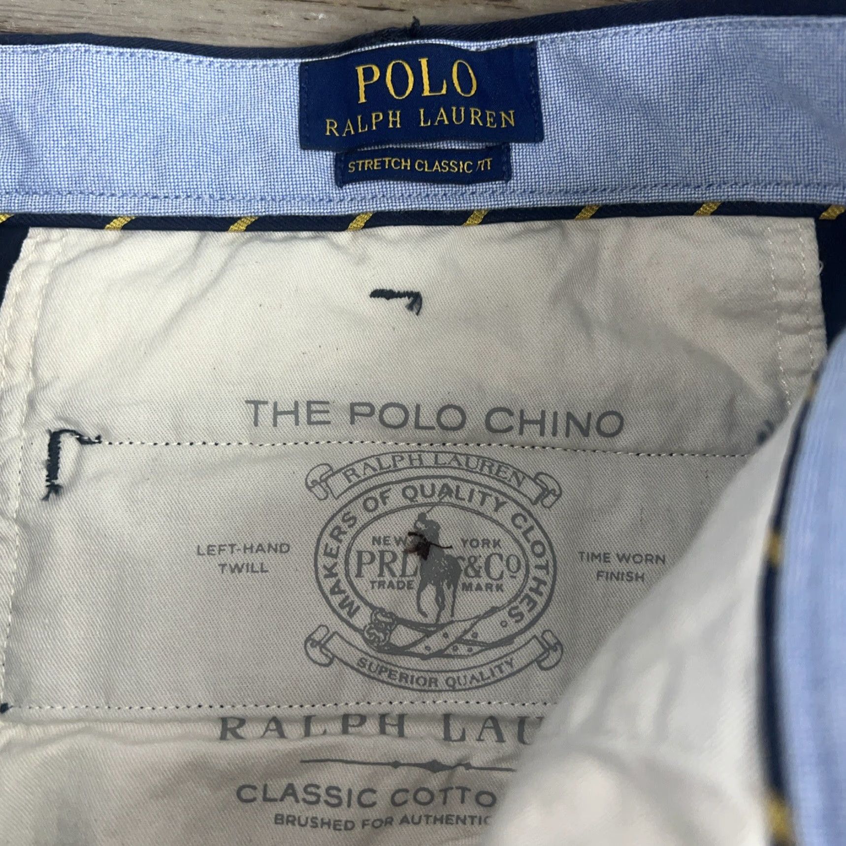 Polo Ralph Lauren Polo Ralph Lauren Shorts Mens 42 Blue Classic Fit Stretch Chino Casual Size US XL / EU 56 / 4 - 5 Thumbnail