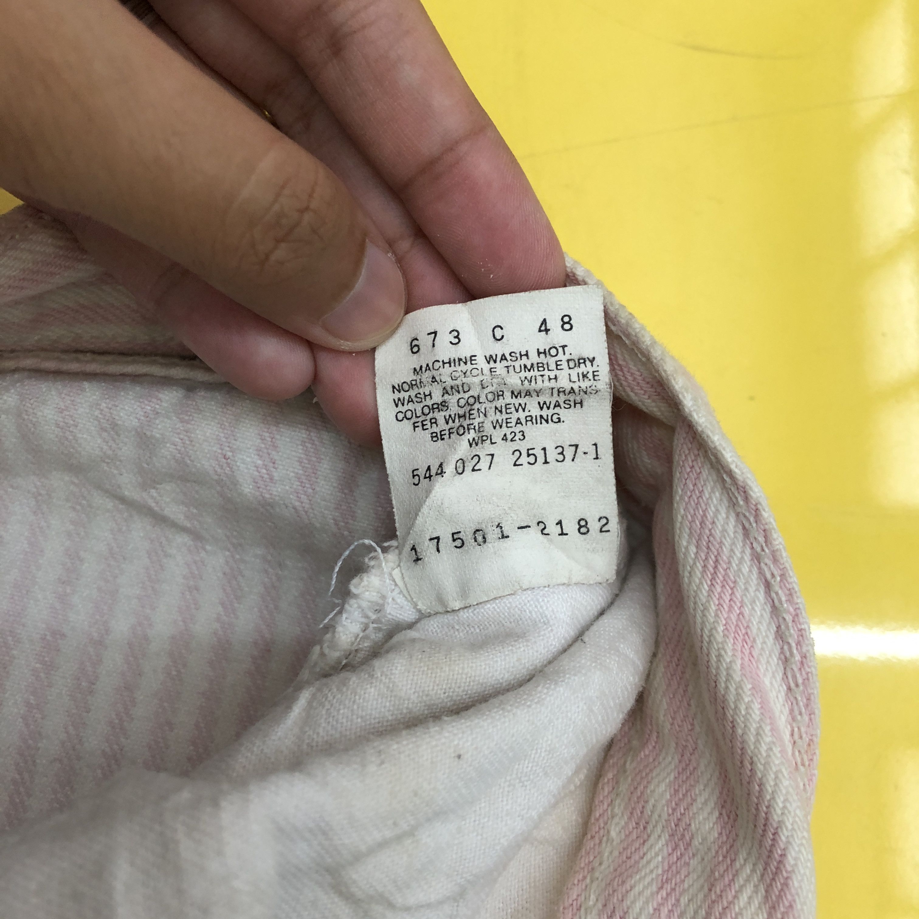 Levi's RARE Vintage 90s Levis 501 Jeans Levi's Striped Pink Denim Size 24" / US 00 / IT 34 - 9 Thumbnail
