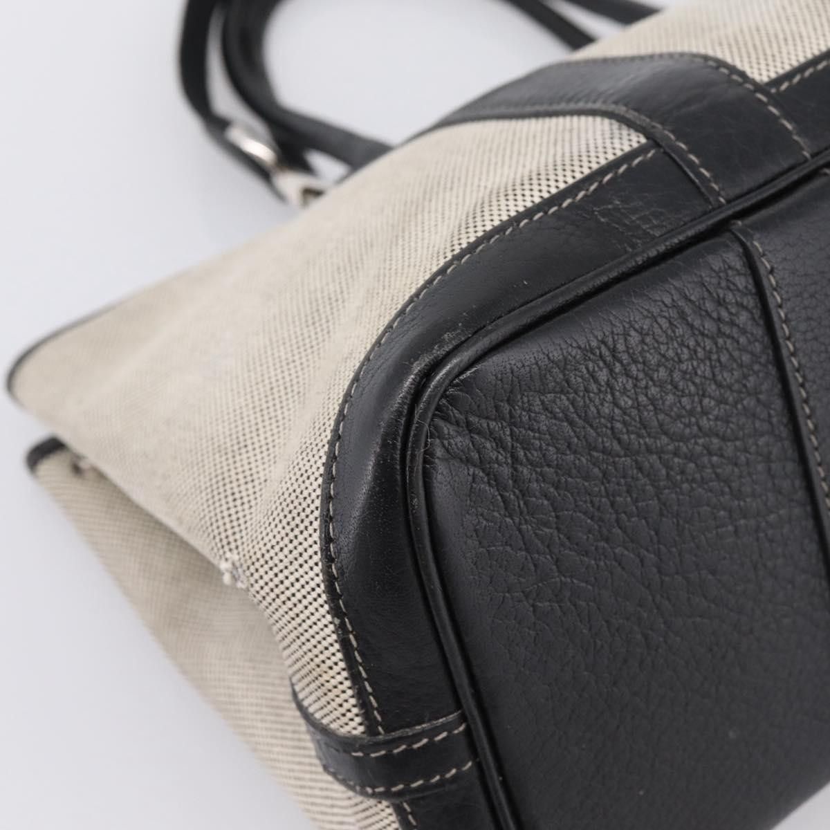 Hermes HERMES Garden Party PM Hand Bag Canvas 2way Gray Silver Auth Size ONE SIZE - 16 Thumbnail