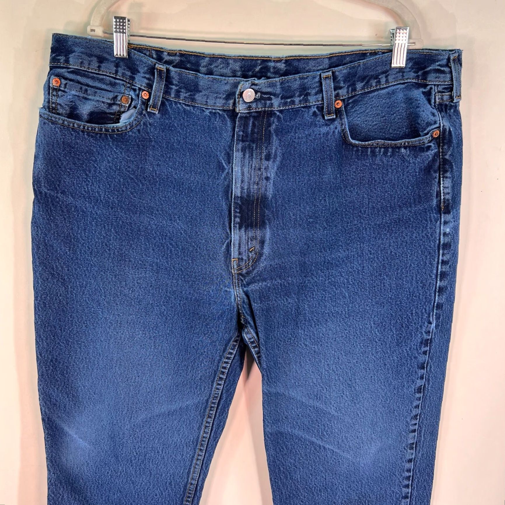 Levi's Levi's 550 Jeans Mens Size 42 Blue Straight Relaxed Fit Workwear 42 X 30 Size US 42 / EU 58 - 2 Thumbnail