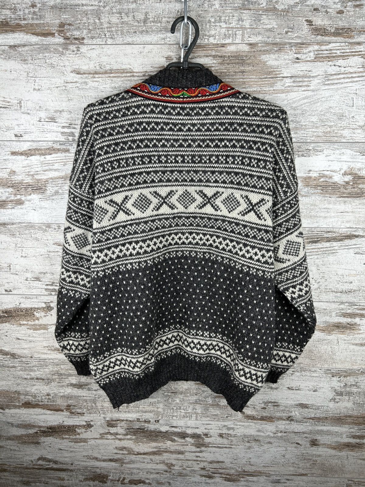 Japanese Brand × Vintage Vintage Norway Style Metal Clasp Striped Knit Cardigan y2k Size US M / EU 48-50 / 2 - 9 Thumbnail