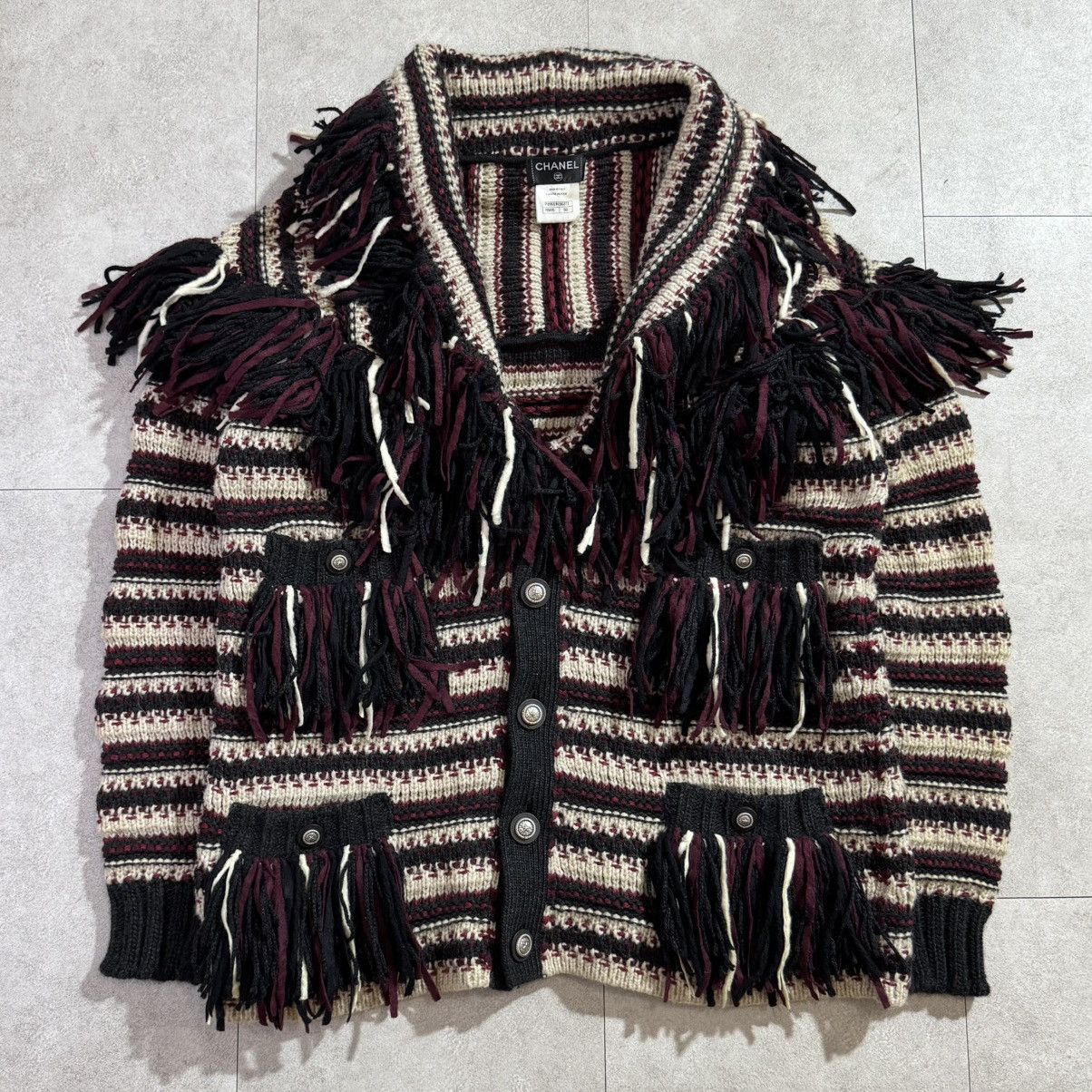 Chanel CHANEL FW14 Fringe Knit Cardigan Jacket Size US L / EU 52-54 / 3 - 2 Thumbnail
