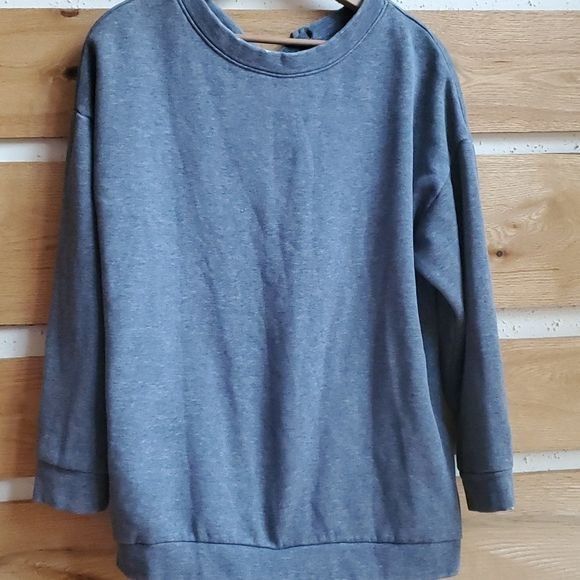 Fabletics Fablethics Nina Gray Hockey Lace-up Neckline Long Sleeve Sz. Size S / US 4 / IT 40 - 7 Thumbnail