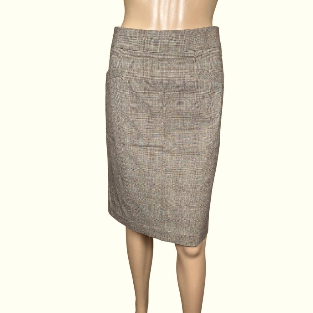 Banana Republic NWT New Banana Republic Plaid Pencil Light Brown Skirt Size Size 26" / US 2 / IT 38 - 1 Thumbnail