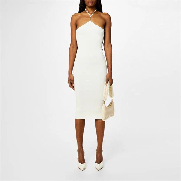 Amiri o1g2r1mq0824 Midi Dresses in White Size S / US 4 / IT 40 - 4 Thumbnail