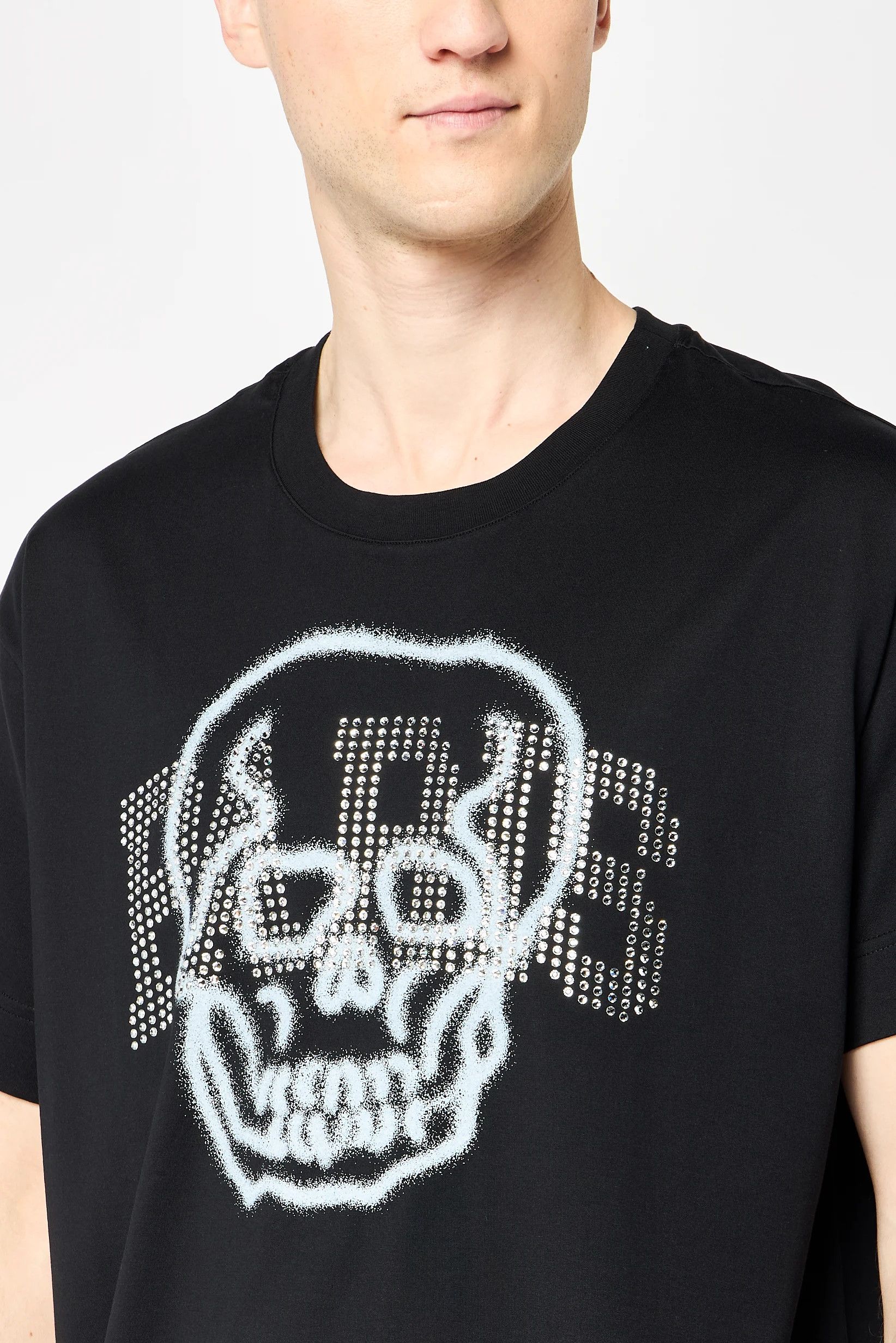 Givenchy Black Embellished Paris Skull Logo Oversized T-Shirt Size US M / EU 48-50 / 2 - 3 Thumbnail