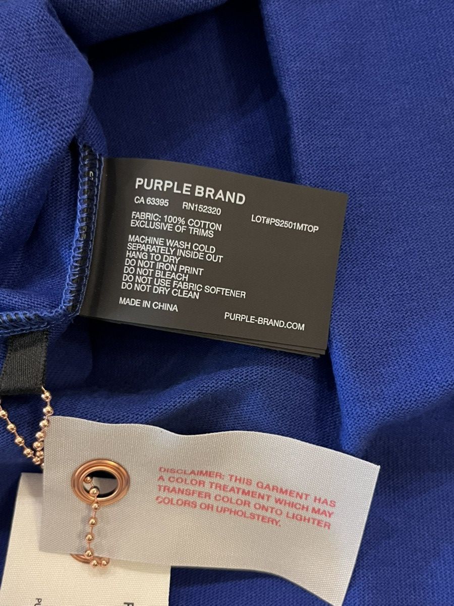 Purple Brand Purple brand HWT med short sleeve drip tee “blue” nwt Size US M / EU 48-50 / 2 - 4 Thumbnail