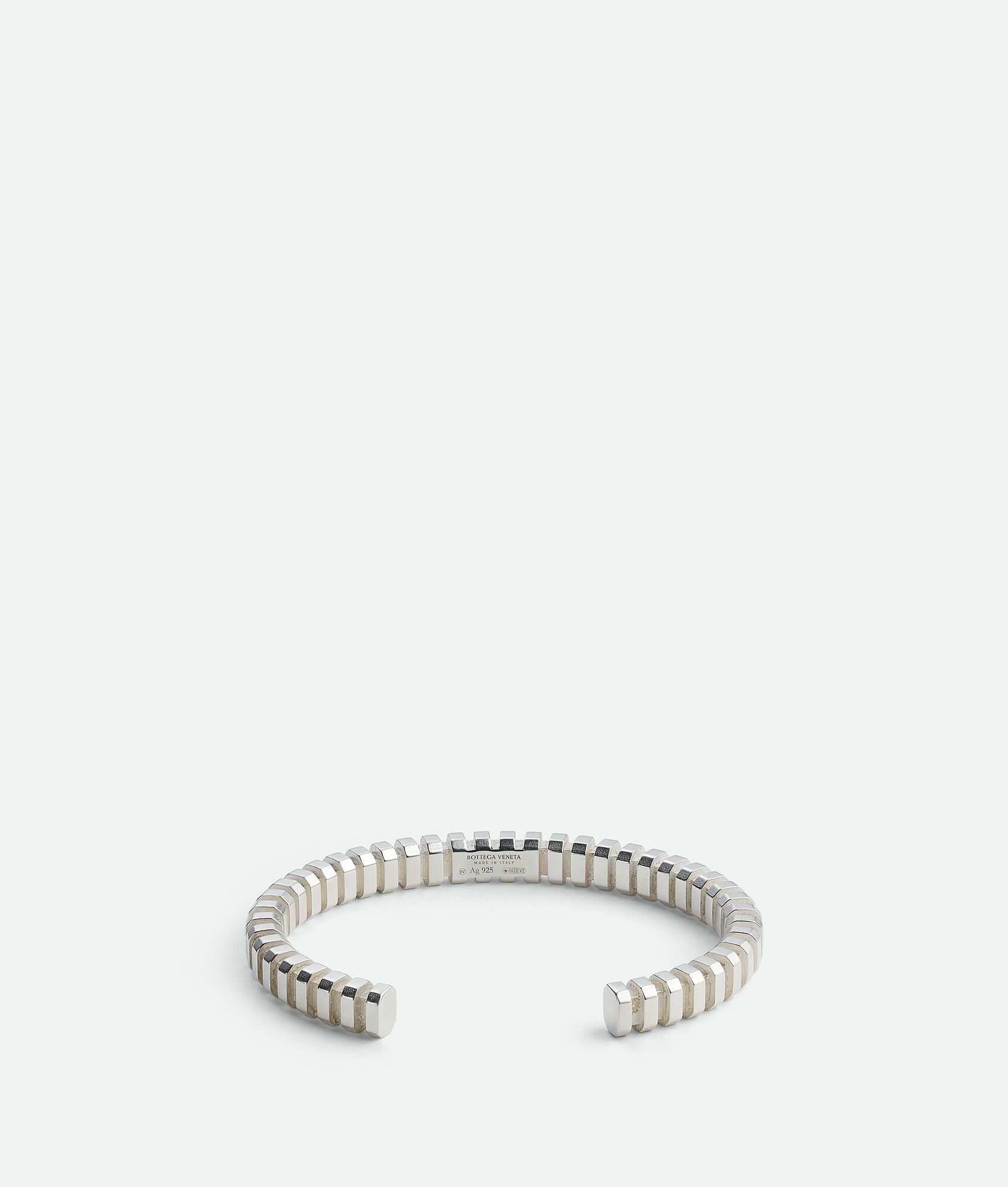 Bottega Veneta o1n1vont0425 Size: L / Brick Cuff Bracelet in Silver Size ONE SIZE - 4 Thumbnail