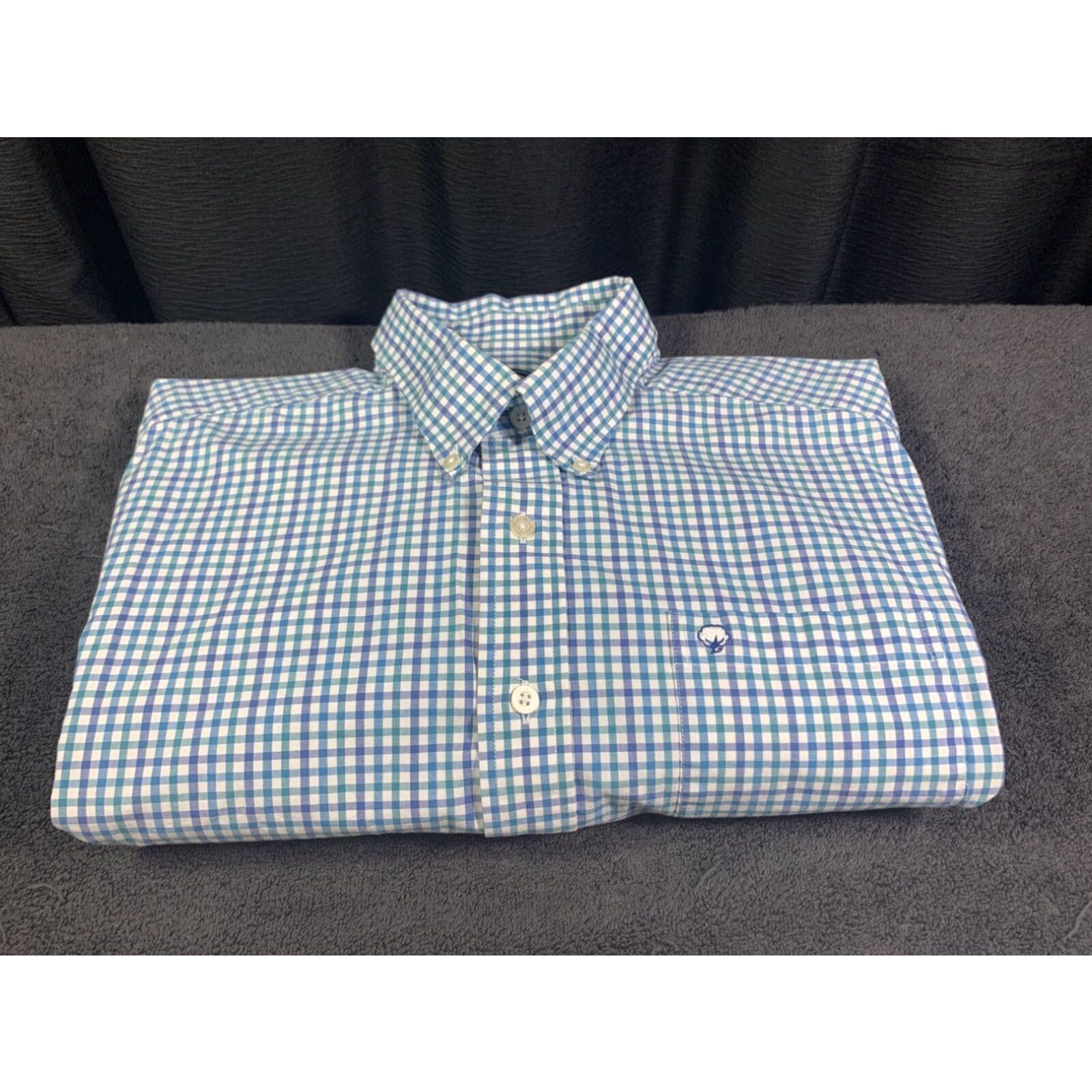 Vintage COTTON CLUB Plaid Long Sleeve Button-Up Shirt Adult Large Green Size US L / EU 52-54 / 3 - 1 Thumbnail