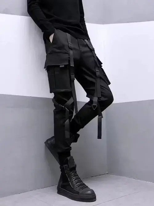 Darkwear Safari Style Webbing Spliced Cargo Pants