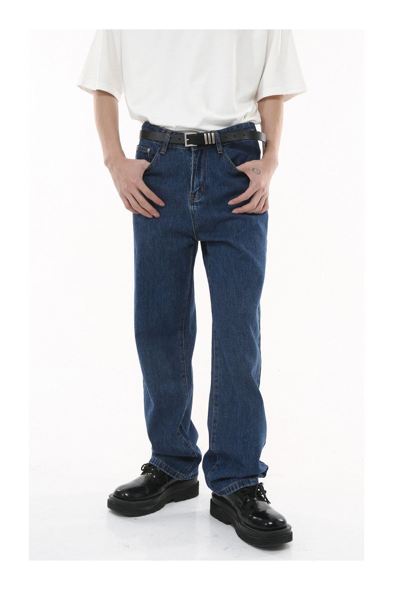 Japanese Brand × Jean Retro straight loose dark blue classic basic jeans Size US 32 / EU 48 - 2 Thumbnail