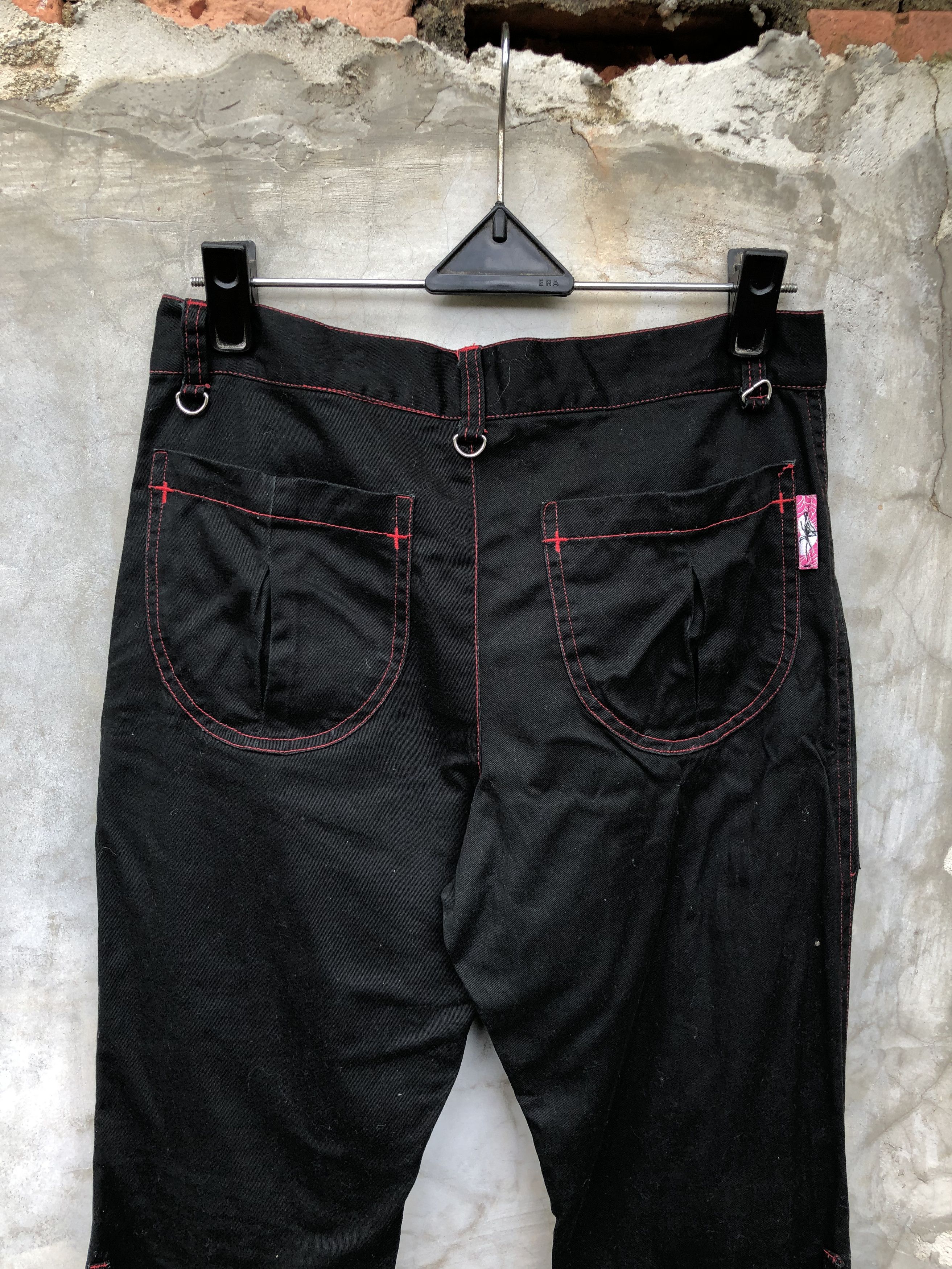 Beauty Beast Mad Girl by Mad Punks Bondage Goth flared pants Size 28" / US 6 / IT 42 - 7 Thumbnail