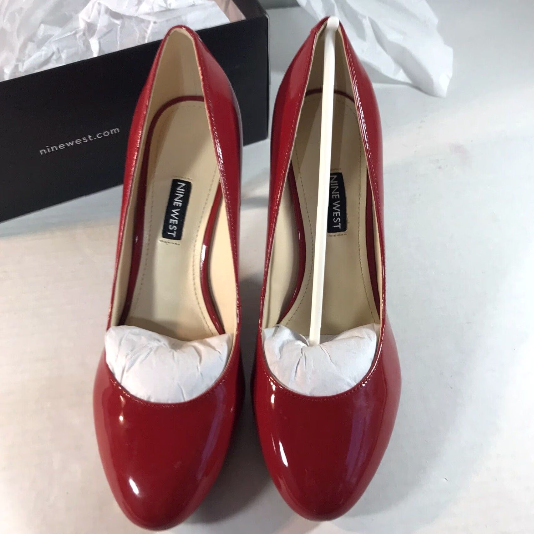 Nine West Nine West Pump Heels Womens Size 8.5M Red Patent Leather 4in Stiletto New Size US 9 / IT 39 - 3 Thumbnail