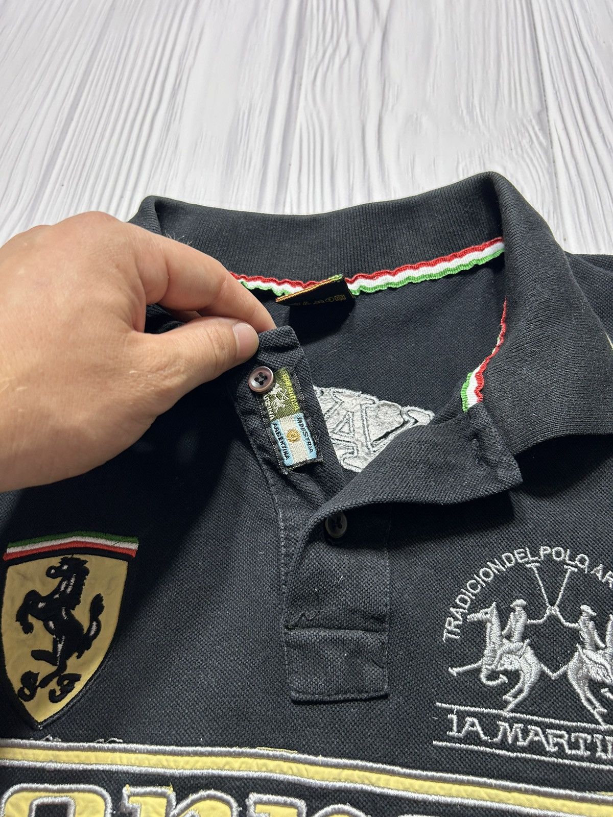 Ferrari Vintage Embroidered Logo Ferrari La Martina Team 3 Polo Size US XXL / EU 58 / 5 - 9 Thumbnail