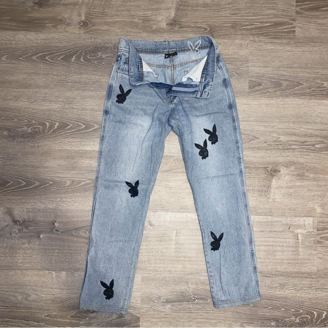 Playboy Playboy X Pleasure Bunny Applique Denim Size US 30 / EU 46 - 2 Thumbnail